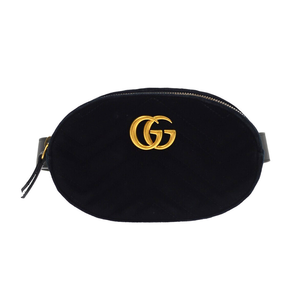 Gucci GG Marmont Belt Embellished Matelasse Velvet